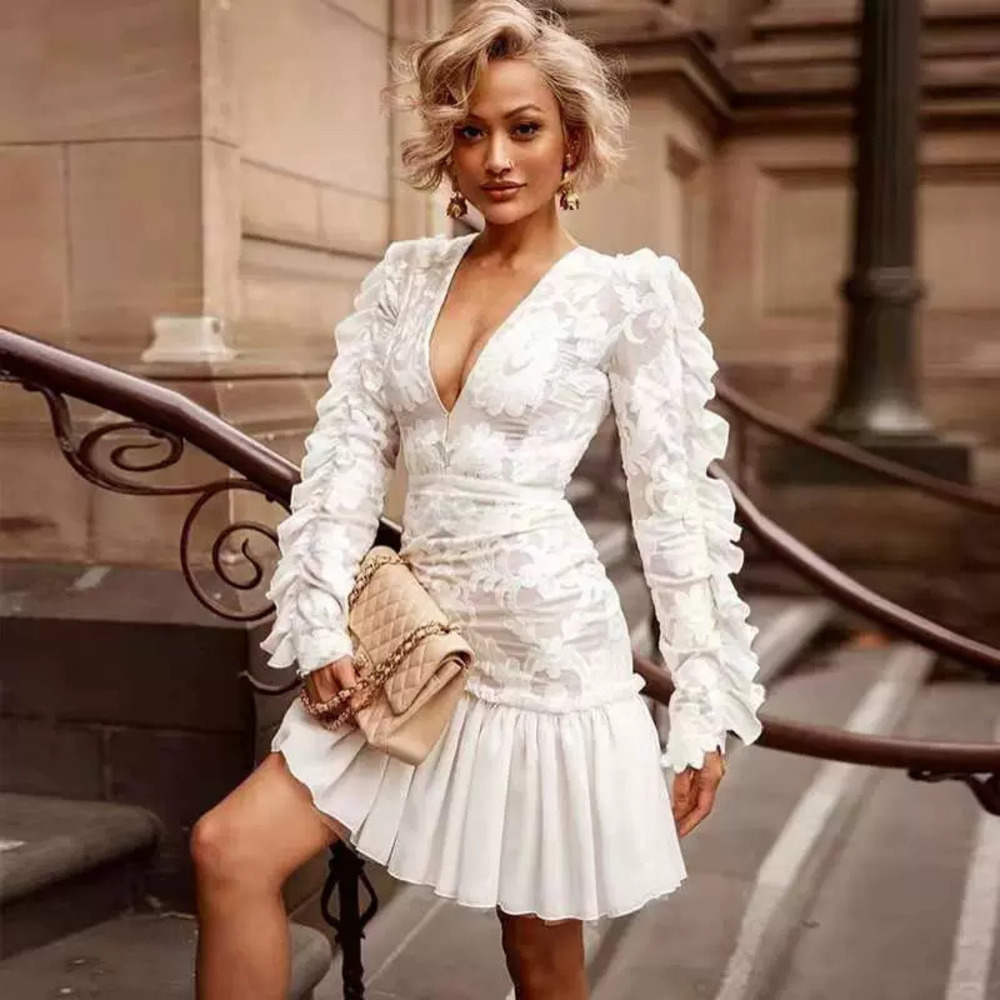ZARA Sexy Lace Embroidered Floral Print Summer Dress